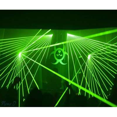 advertising logo 6W green color lighting 3d laser projector